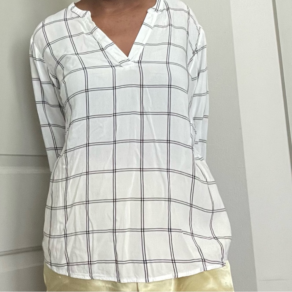 White Striped Blouse
